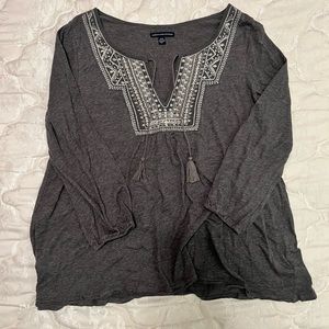 American Eagle Embroidered Tunic/Longsleeve